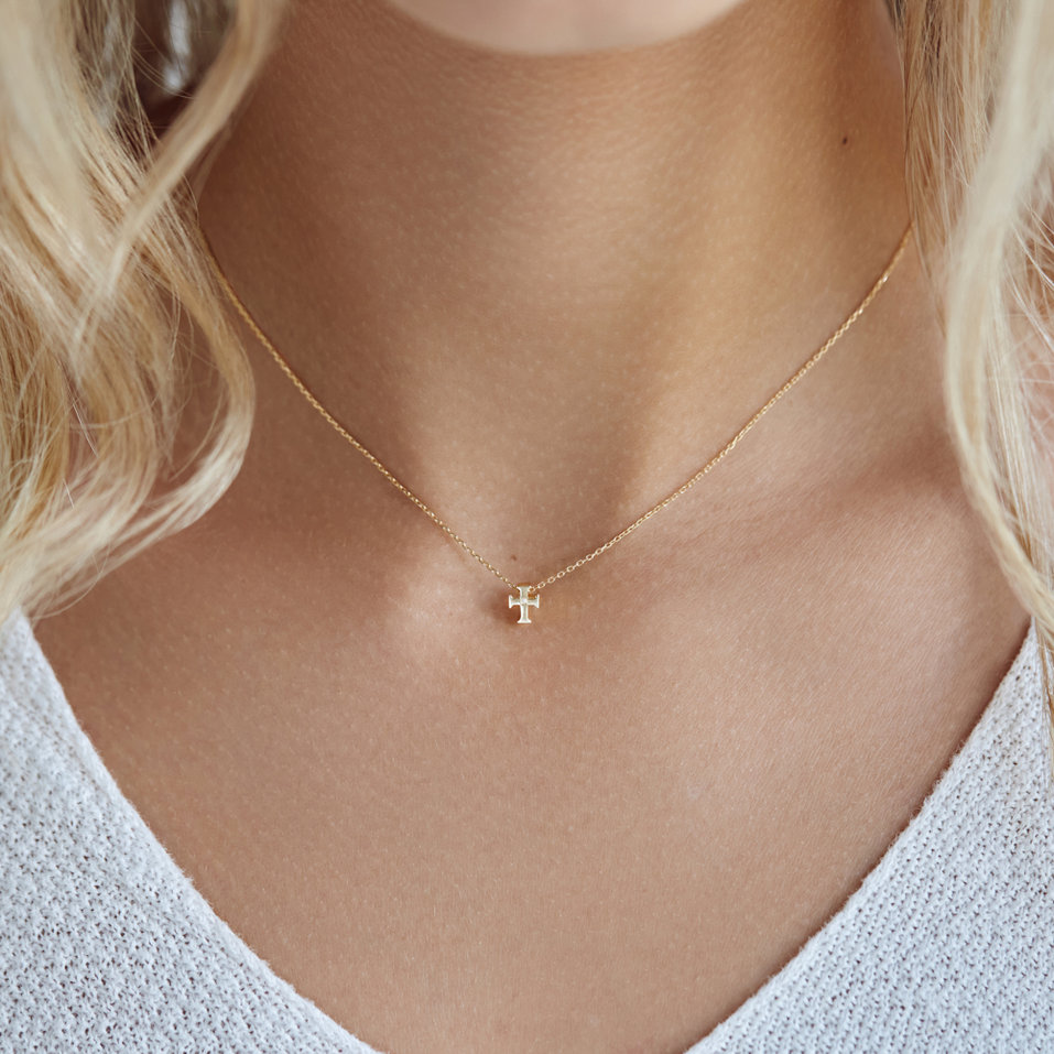Diamond necklace Small Cross