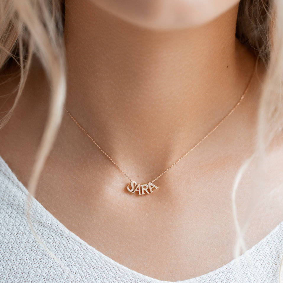 Diamond necklace Letters