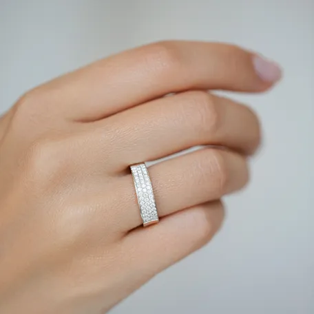 Ring with black diamonds Inferno Sing