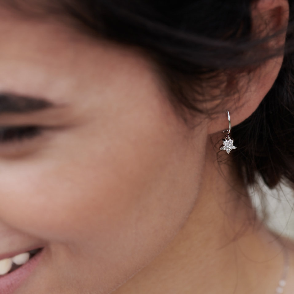 Earrings with brown diamonds Amazing Night