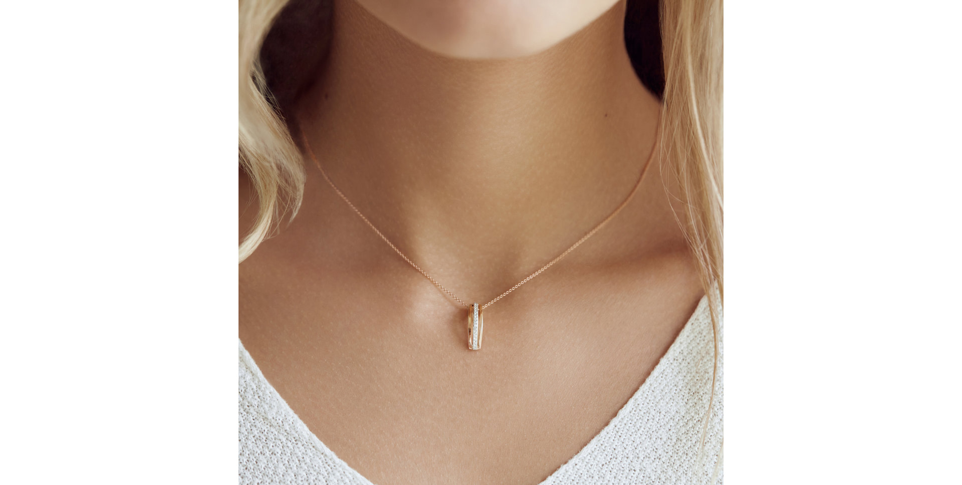 Diamond pendant Elegant Line