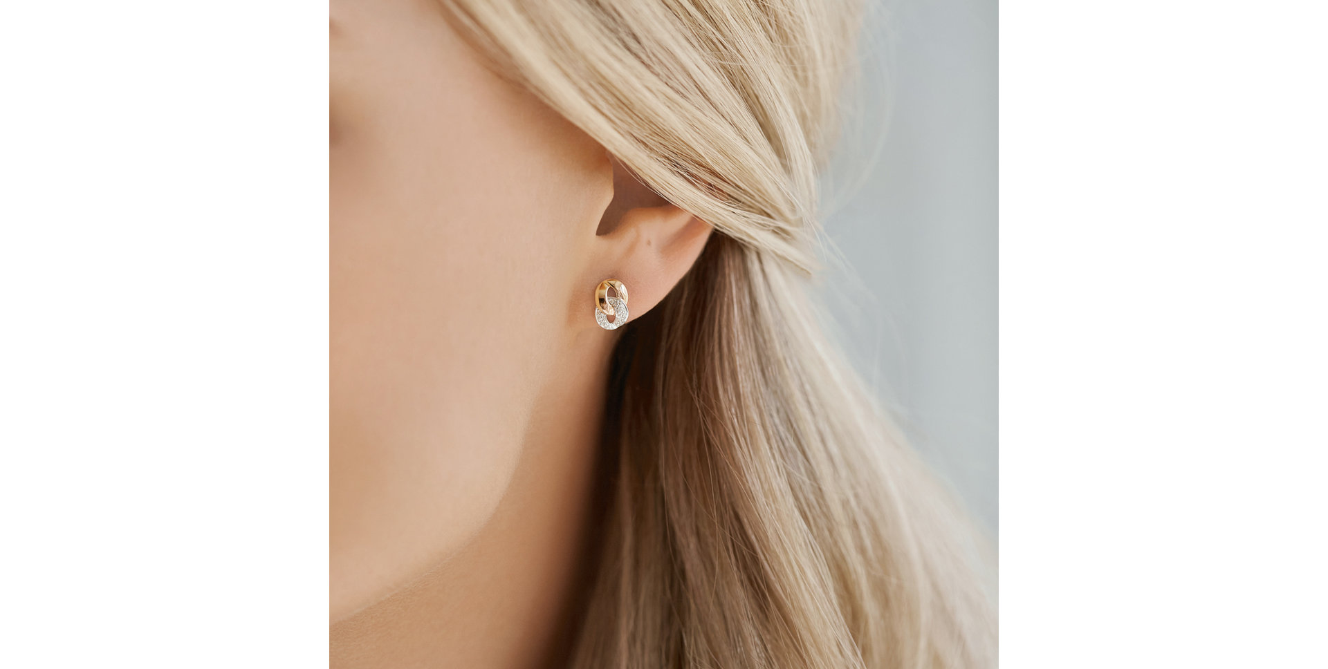 Diamond earrings Double Circle