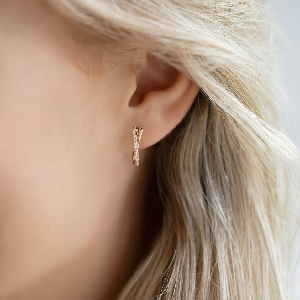 Diamond earrings Radiant Impulse