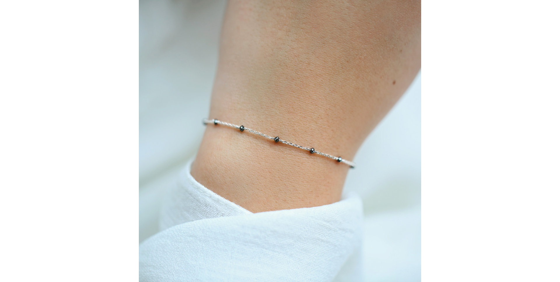 Bracelet with black diamonds Dark Melody