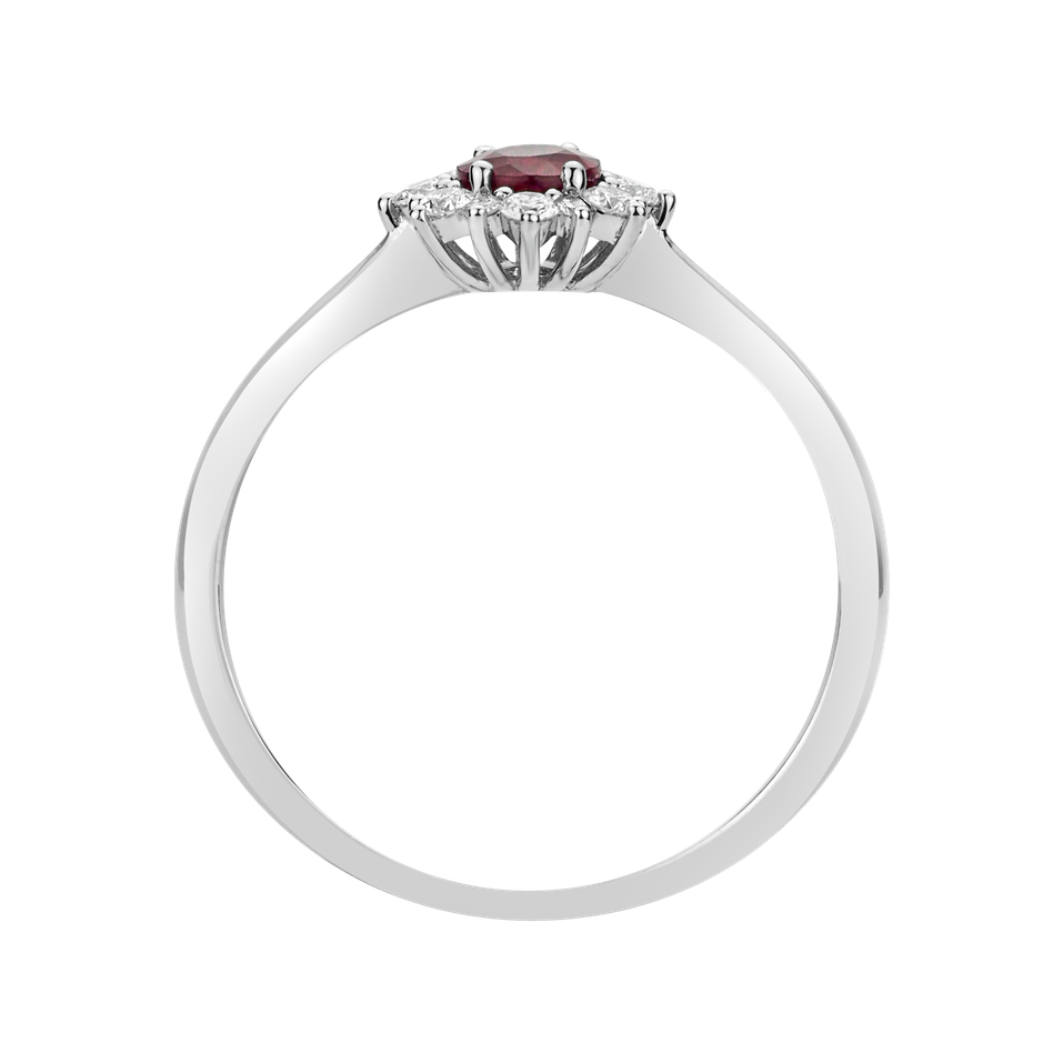 Diamond ring with Ruby Princess