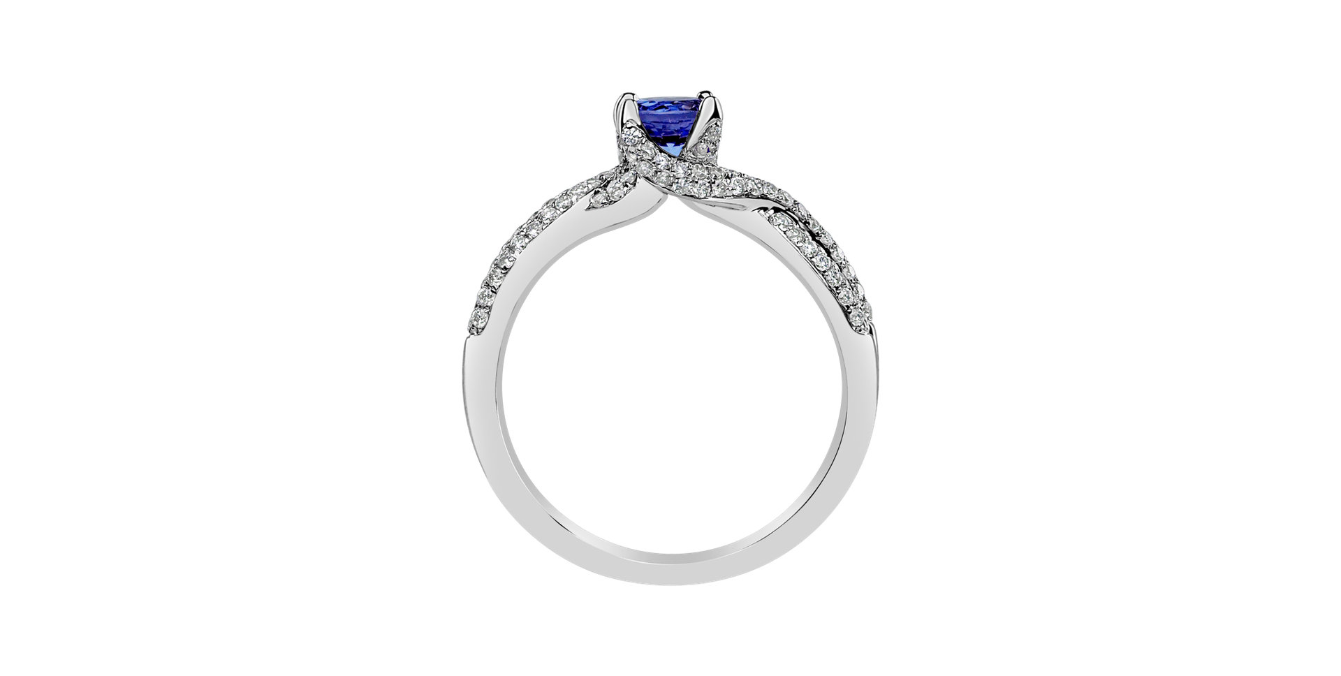 Diamond ring with Tanzanite Galaxy Love