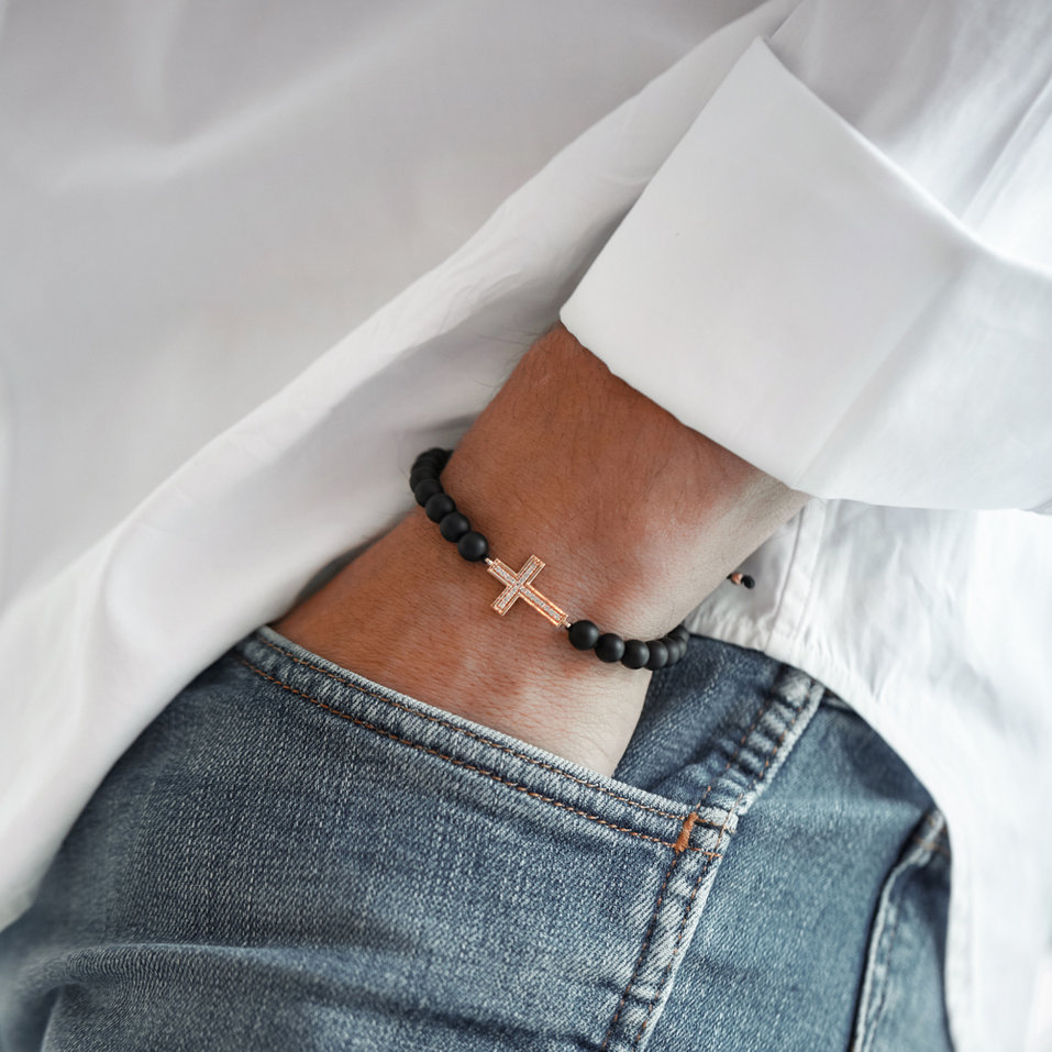 Diamond braclet with Agate Protective Talisman