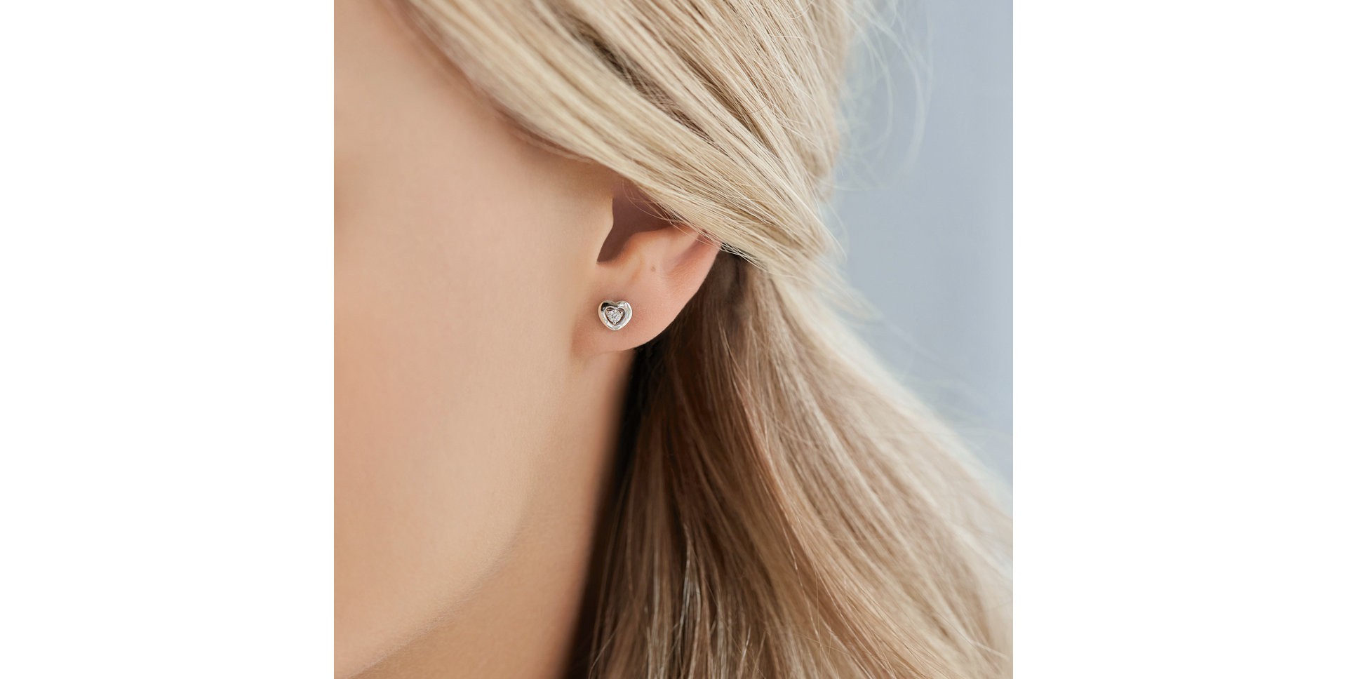 Diamond earrings Delicate Hearts