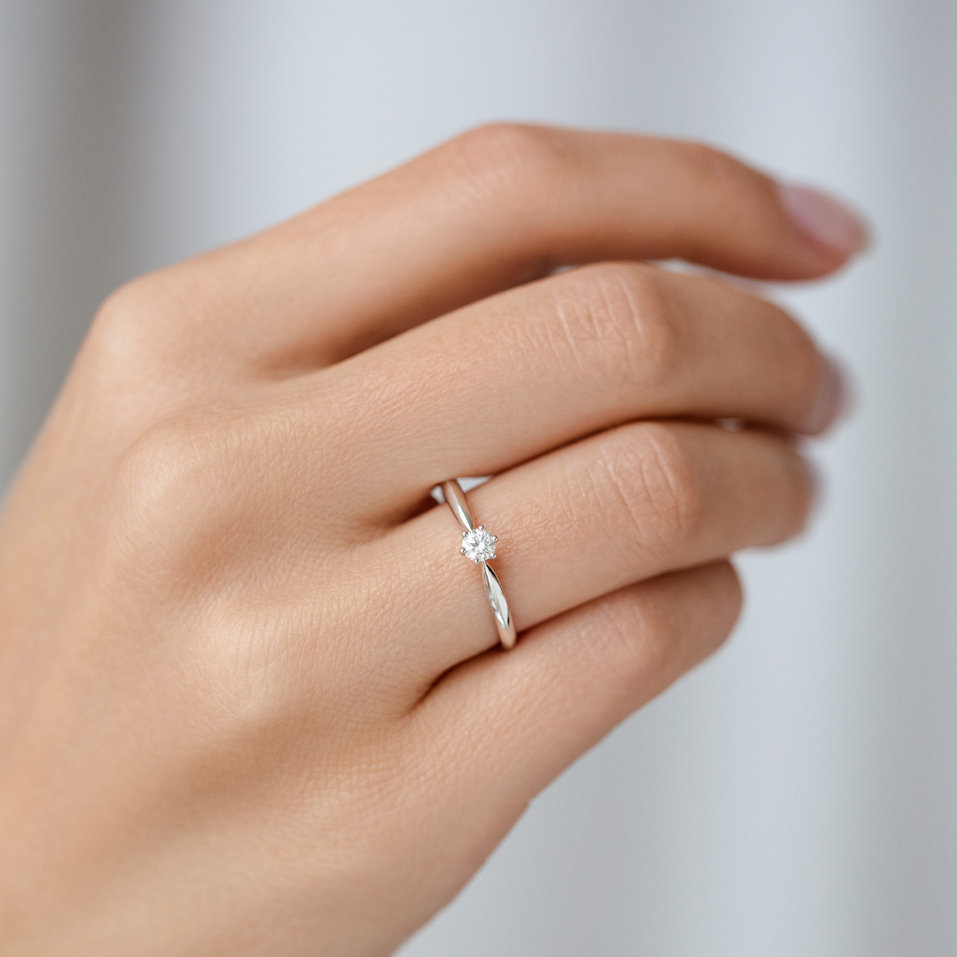 Ring with pink diamonds Eternal Joy