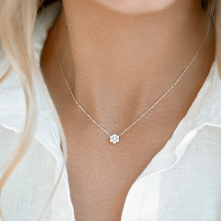 Diamond necklace Shiny Flower