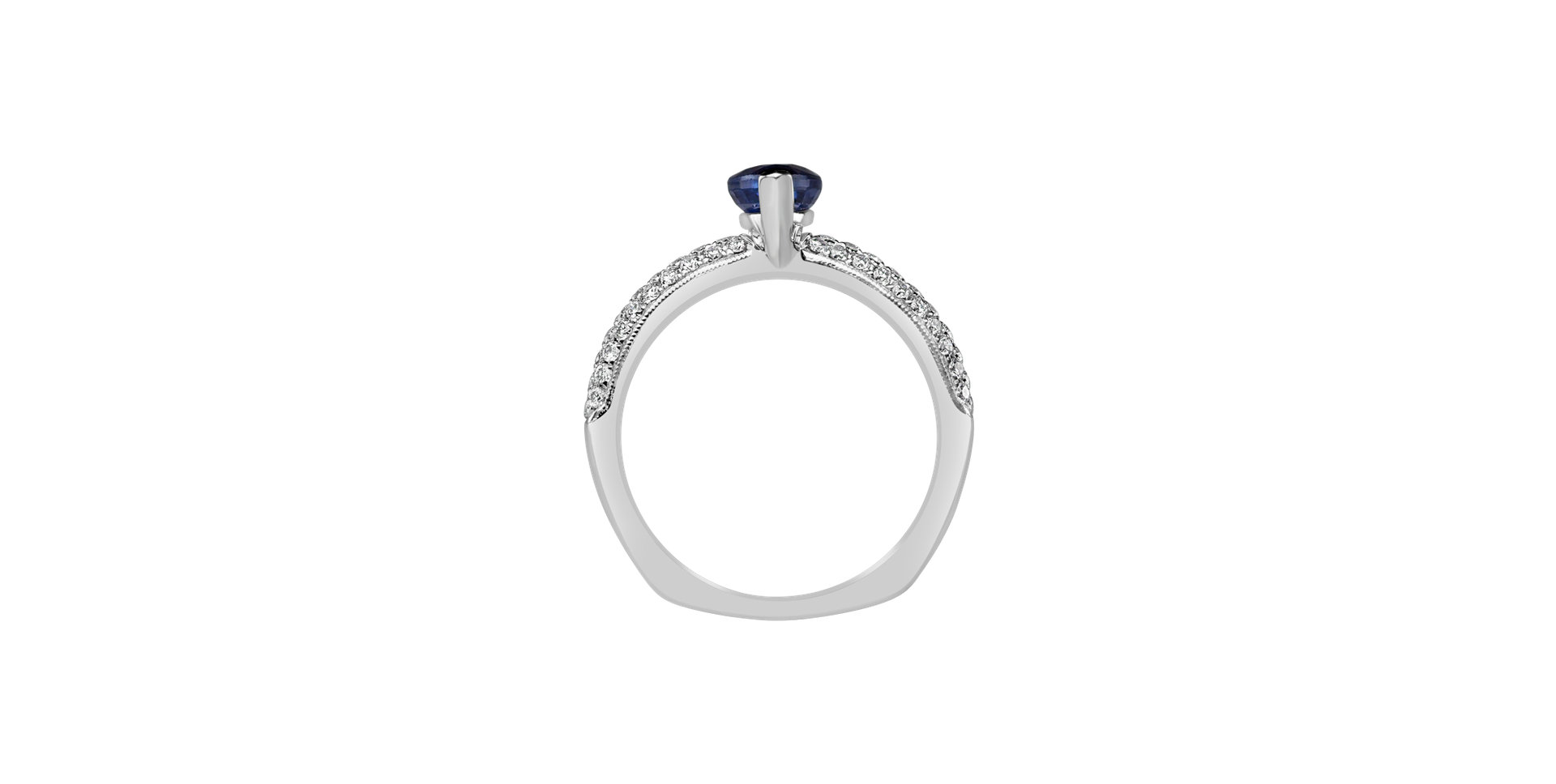 Diamond ring with Sapphire Excellent