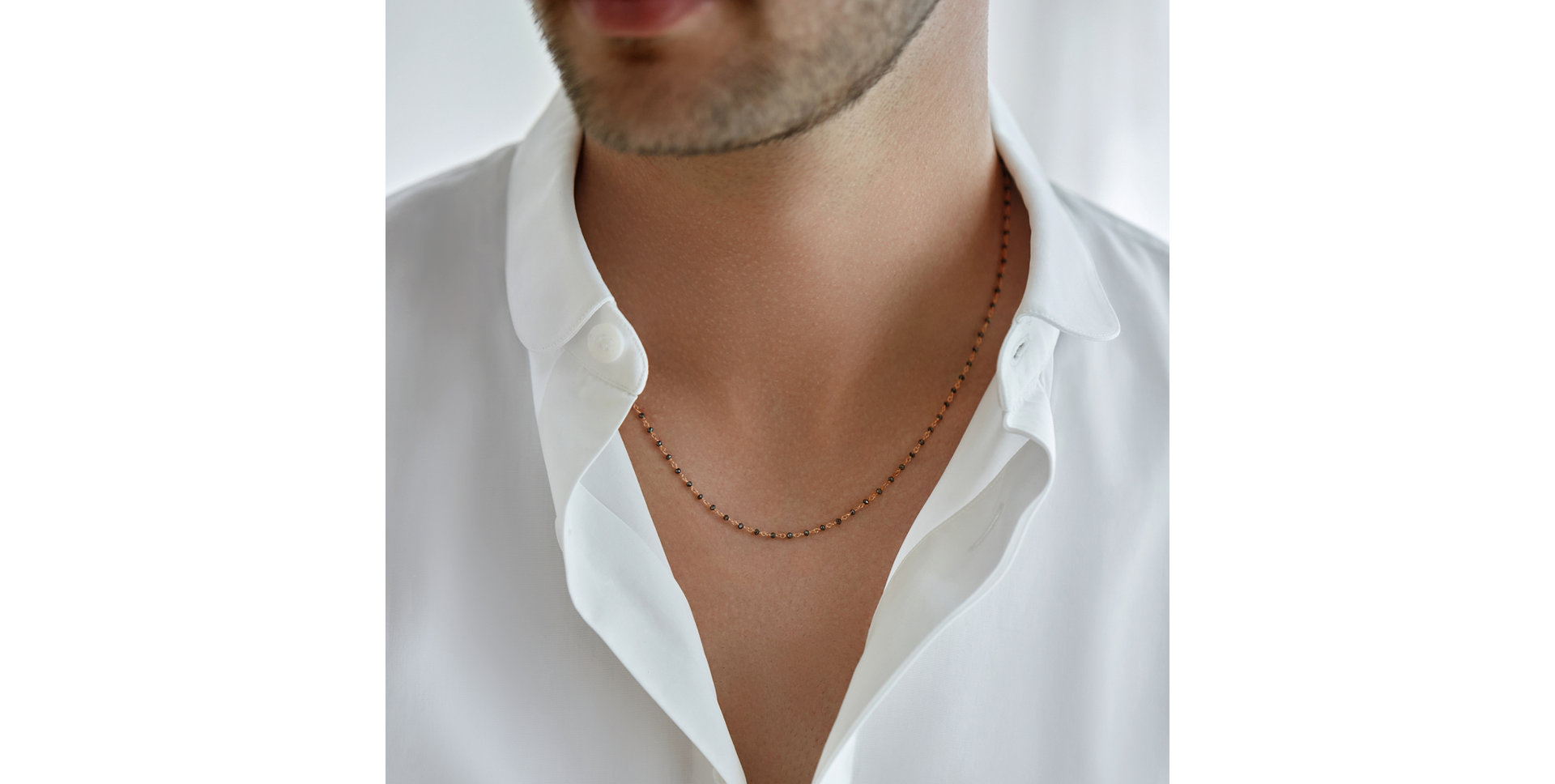 Necklace with black diamonds Dark Melody