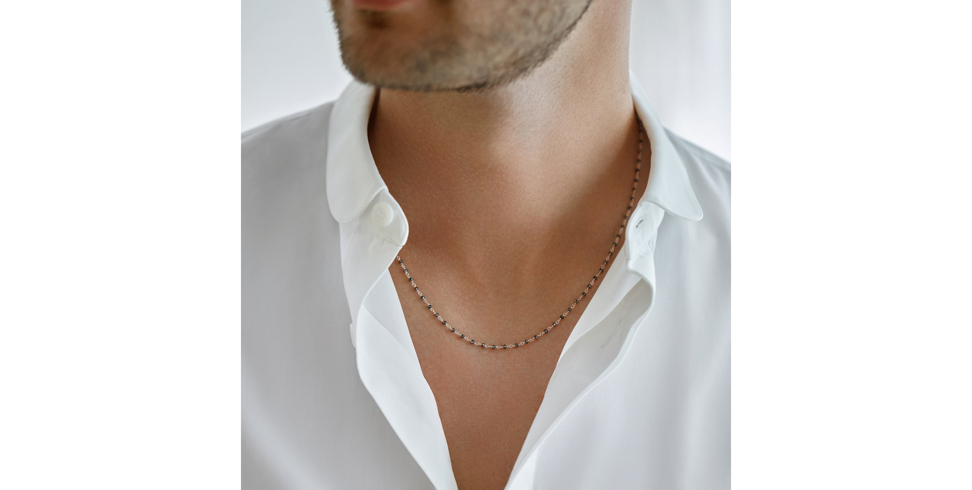 Necklace with black diamonds Dark Melody