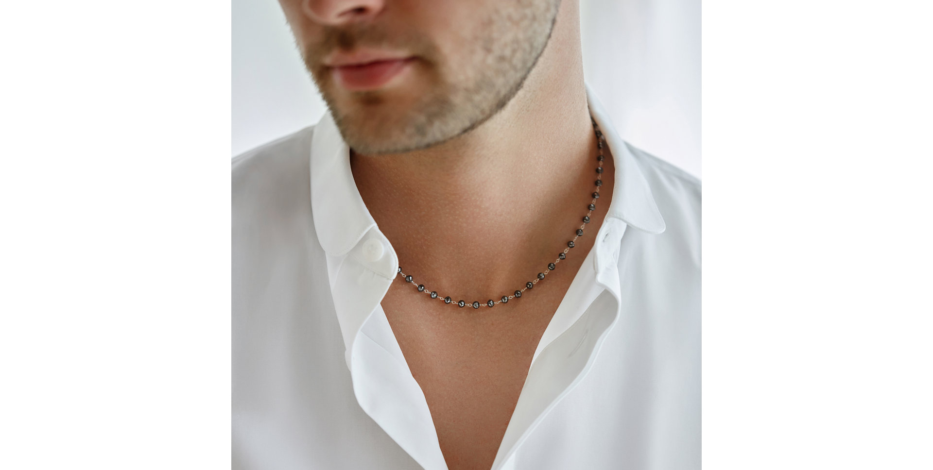 Necklace with black diamonds Dark Melody