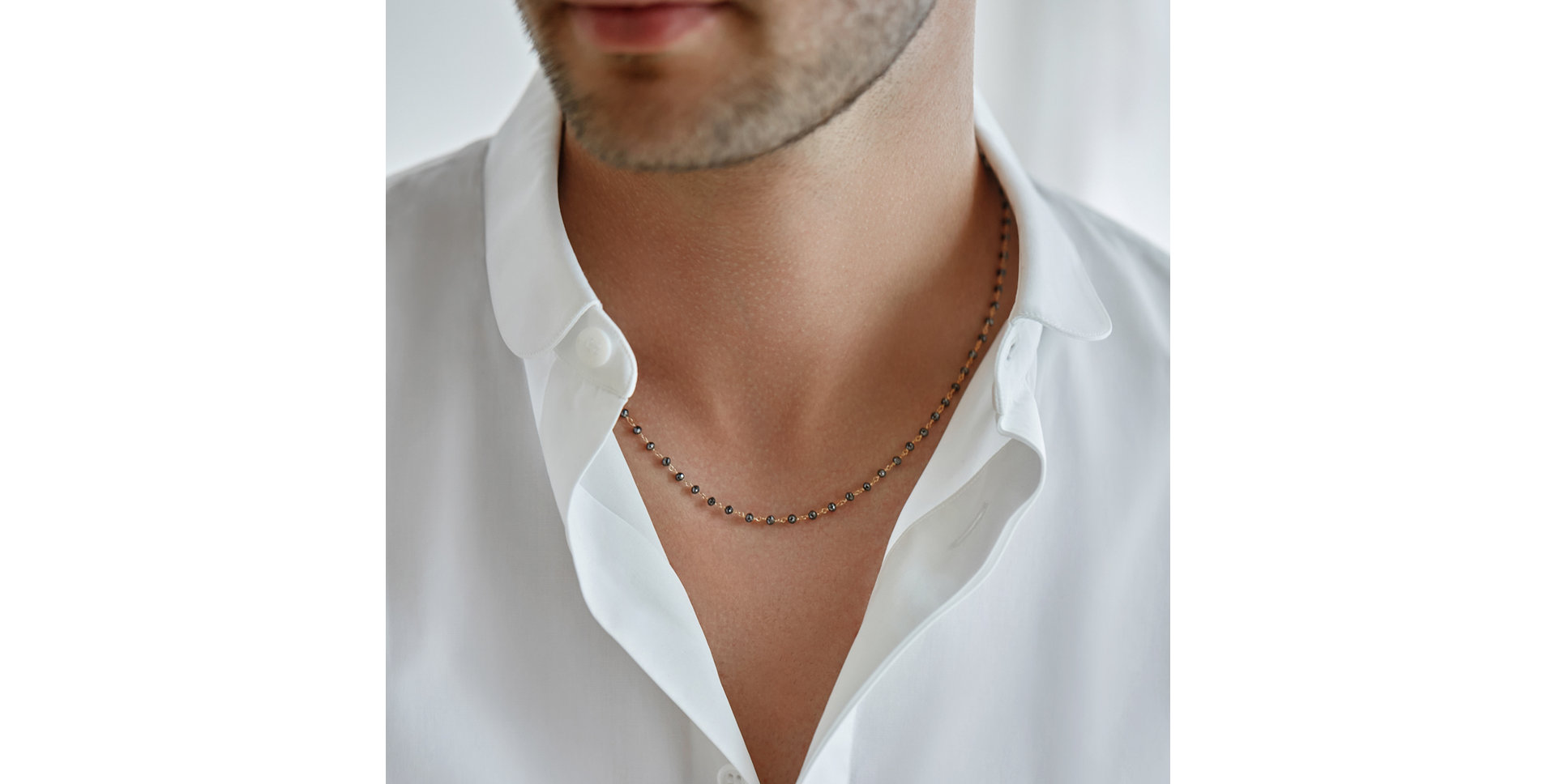 Necklace with black diamonds Dark Melody