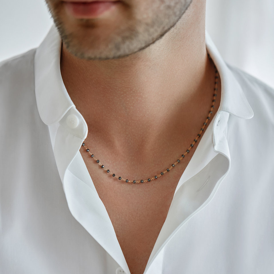 Necklace with black diamonds Dark Melody