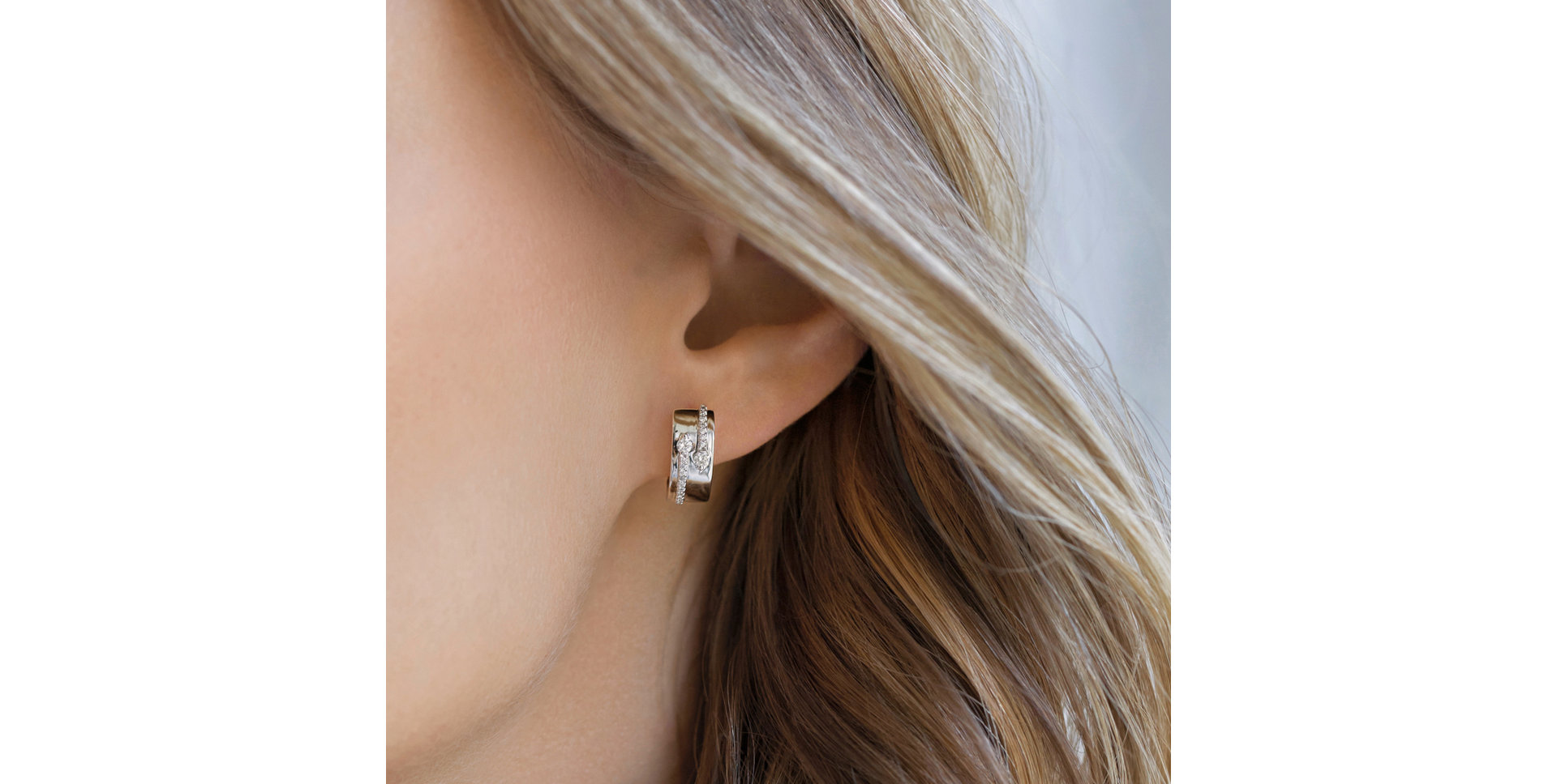 Diamond earrings Charming Labyrinth