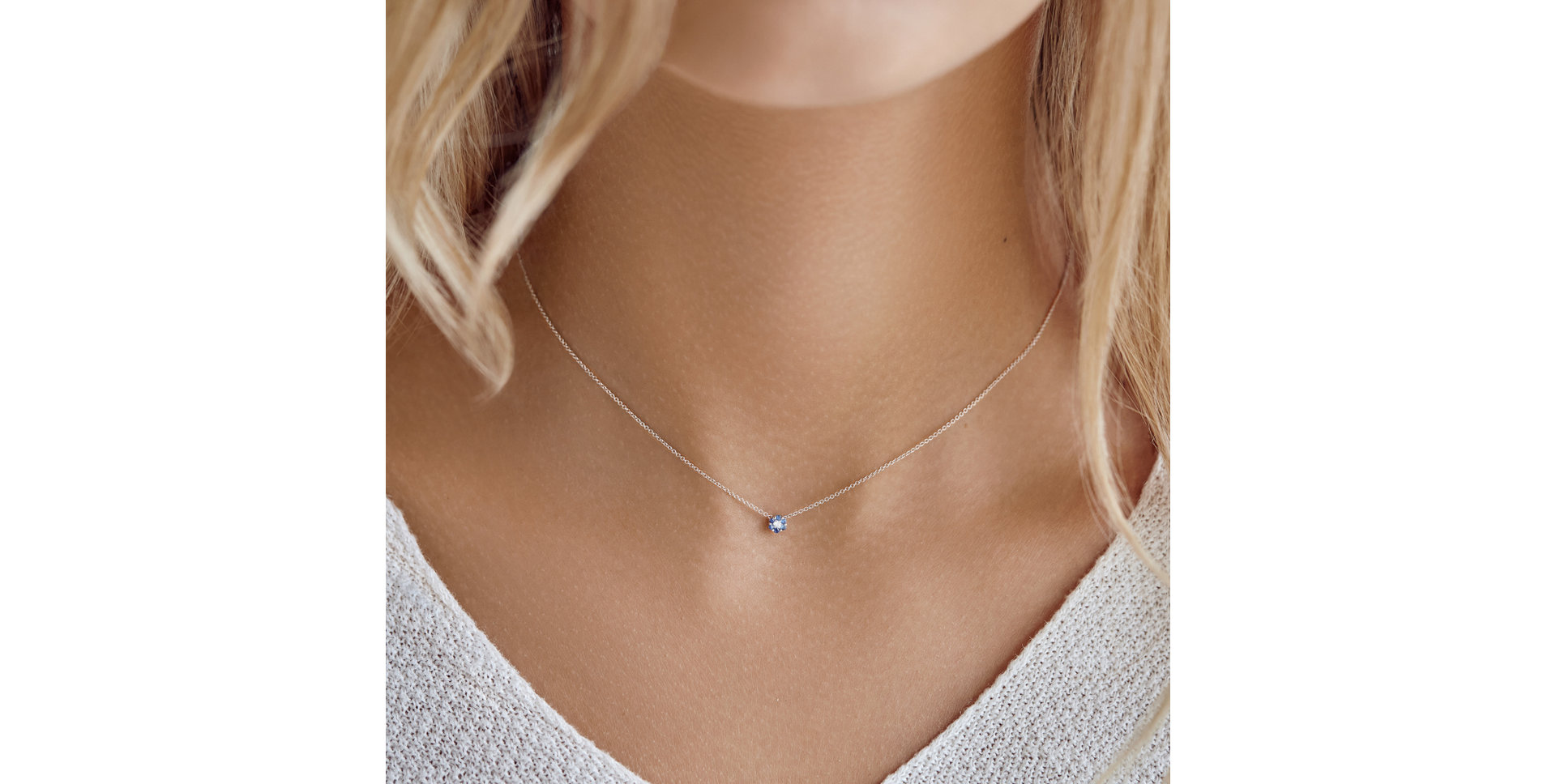 Diamond necklace with Ruby Shiny Constellation