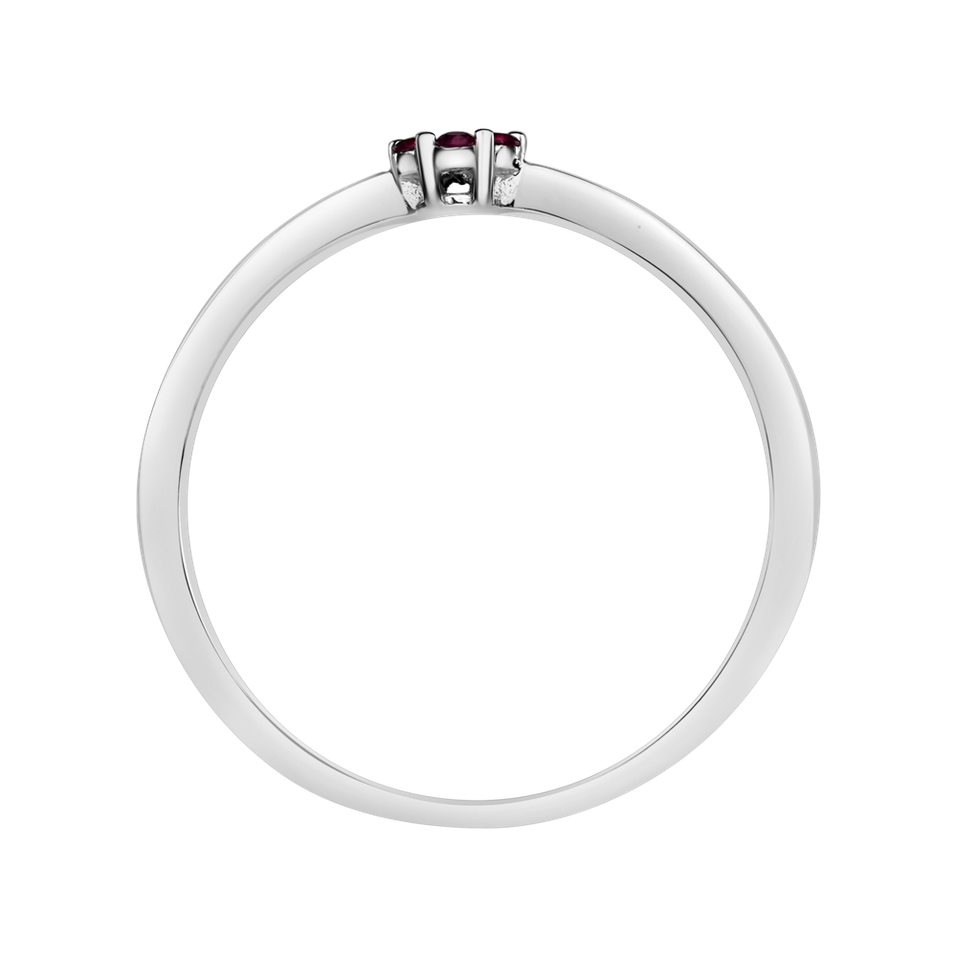 Diamond ring with Ruby Shiny Constellation