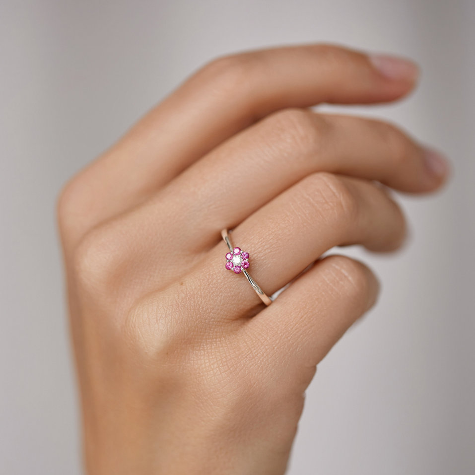 Diamond ring with Sapphire Shiny Constellation