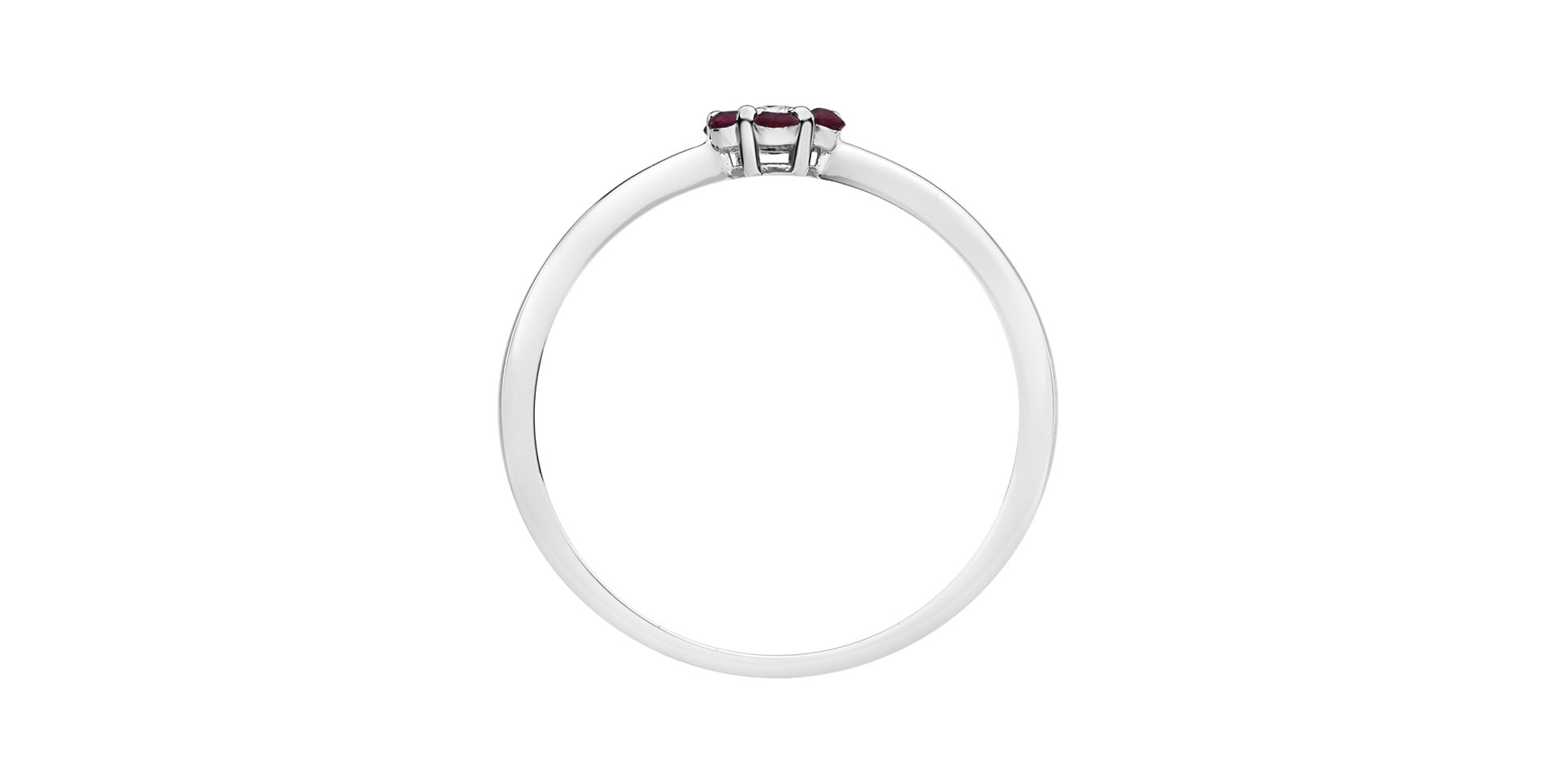 Diamond ring with Ruby Shiny Constellation