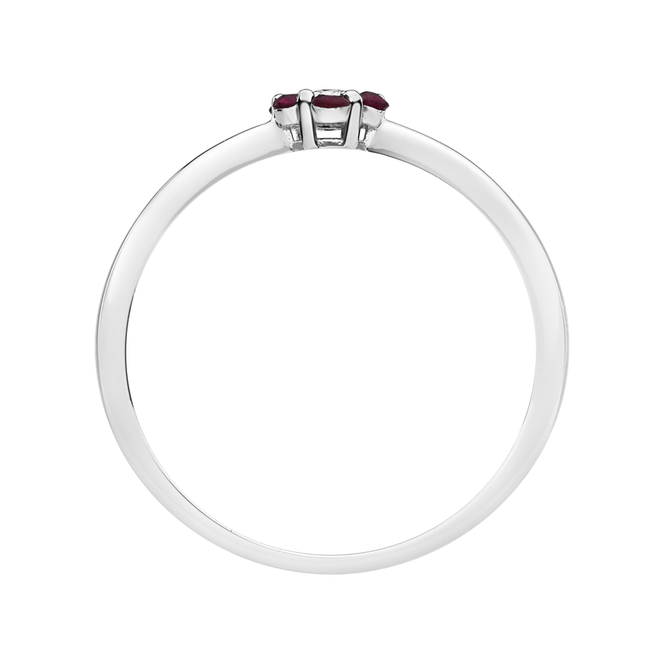 Diamond ring with Ruby Shiny Constellation