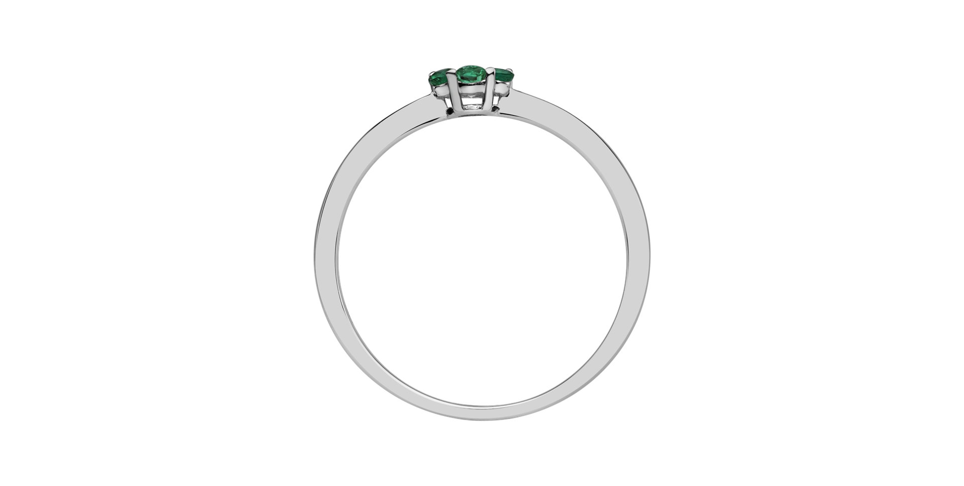 Diamond ring with Emerald Shiny Constellation