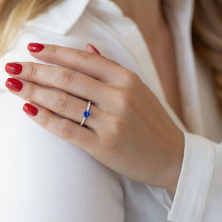 Diamond ring with Tanzanite Deep Down