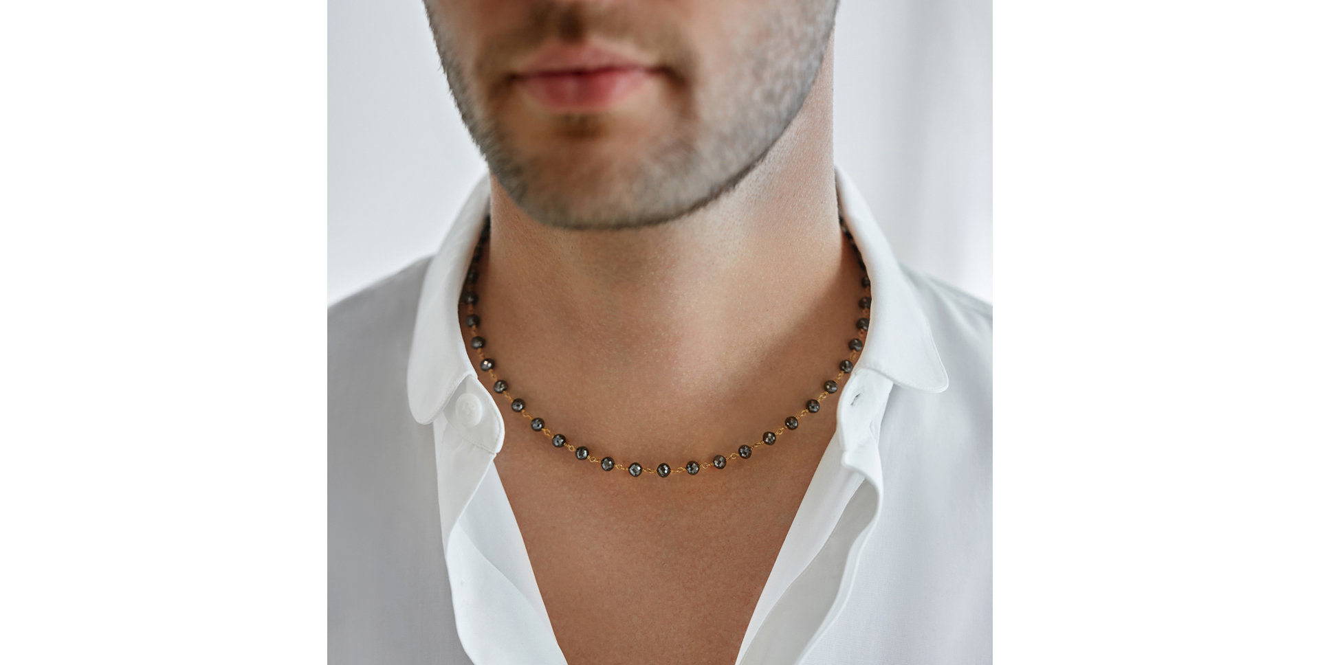 Necklace with black diamonds Dark Melody