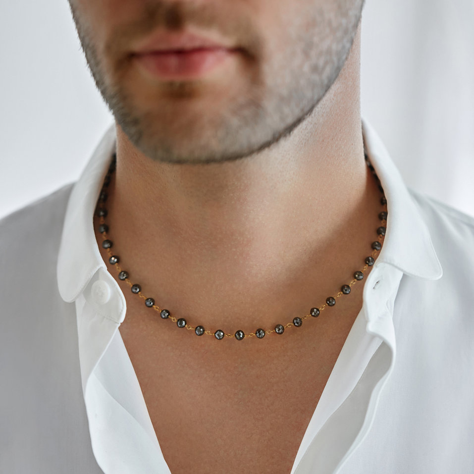 Necklace with black diamonds Dark Melody