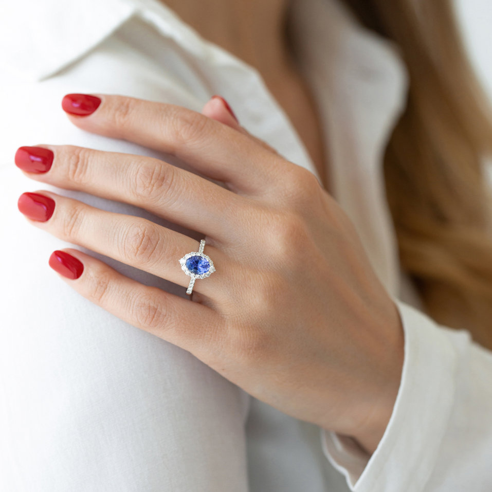 Diamond ring with Tanzanite Tanzania Treasure