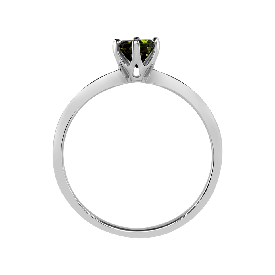Ring with Green Tourmaline Bonbon
