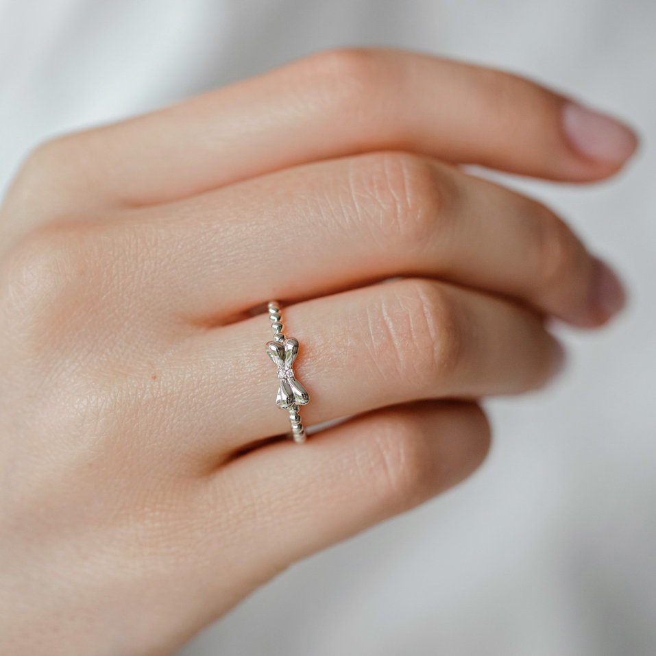 Diamond ring Bow Knot