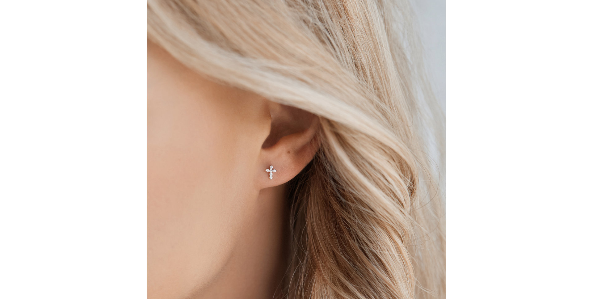 Diamond earrings Bright Cross