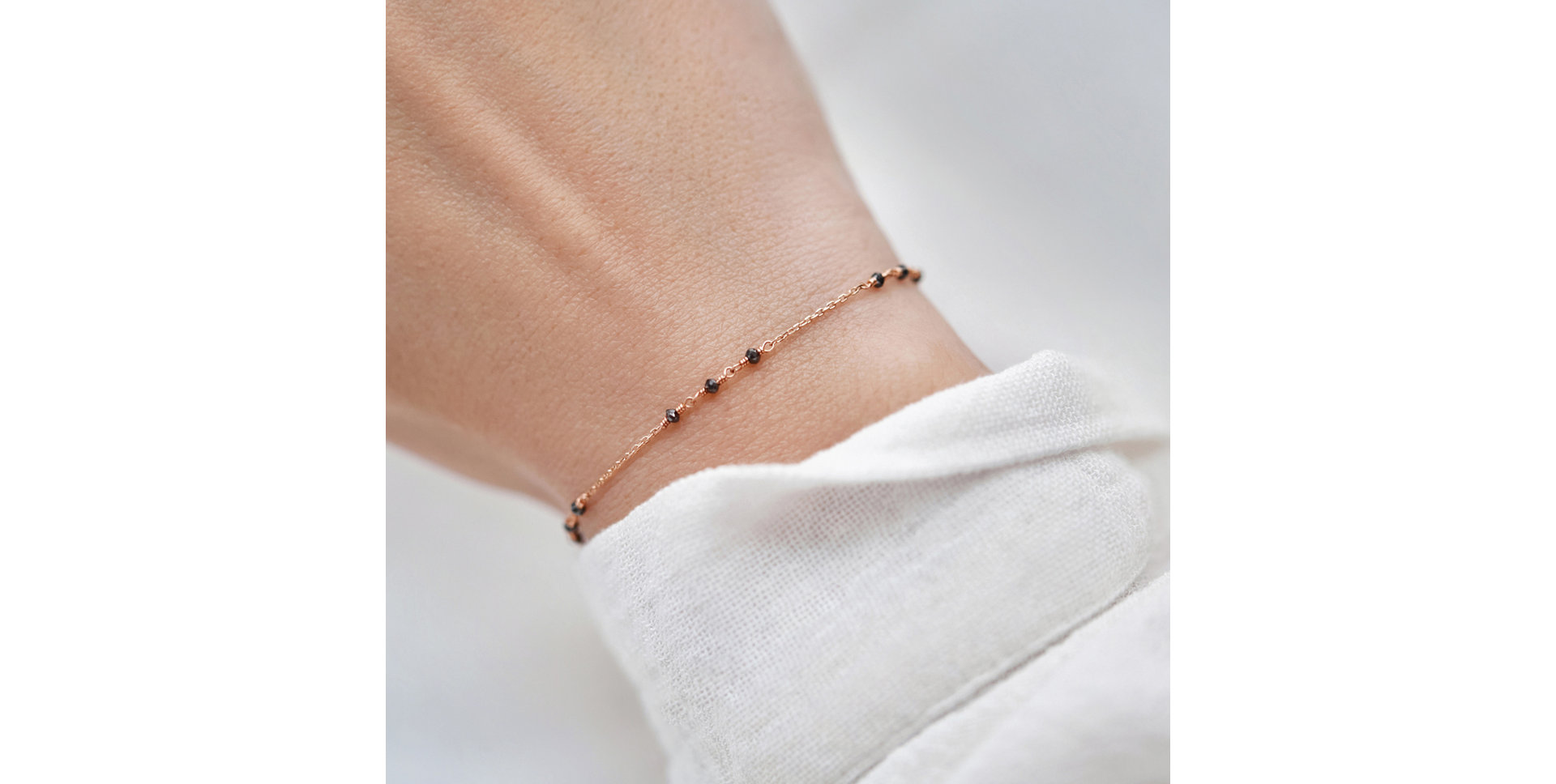 Bracelet with black diamonds Deep Melody