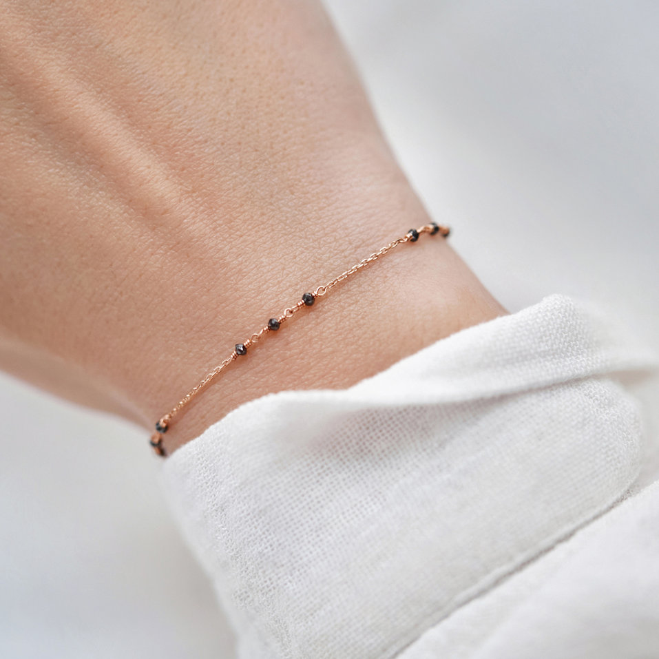 Bracelet with black diamonds Deep Melody