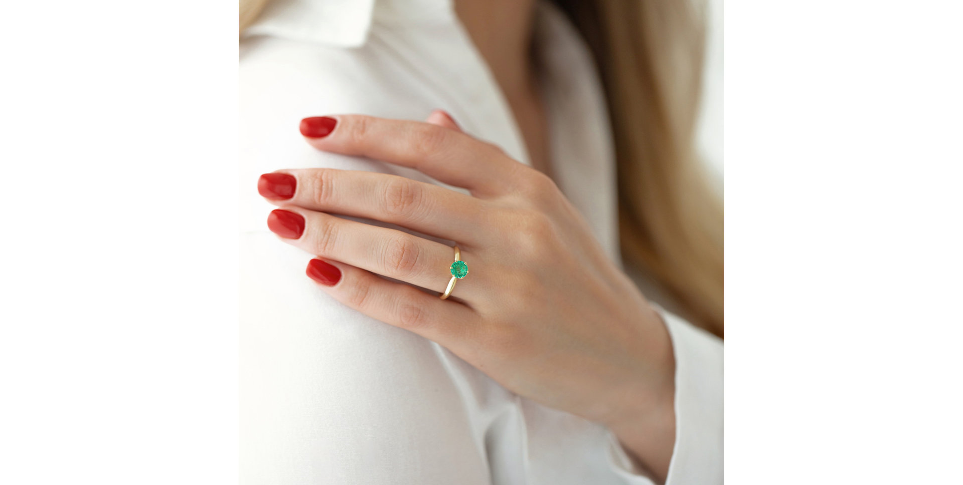 Ring with Emerald Eternal Joy