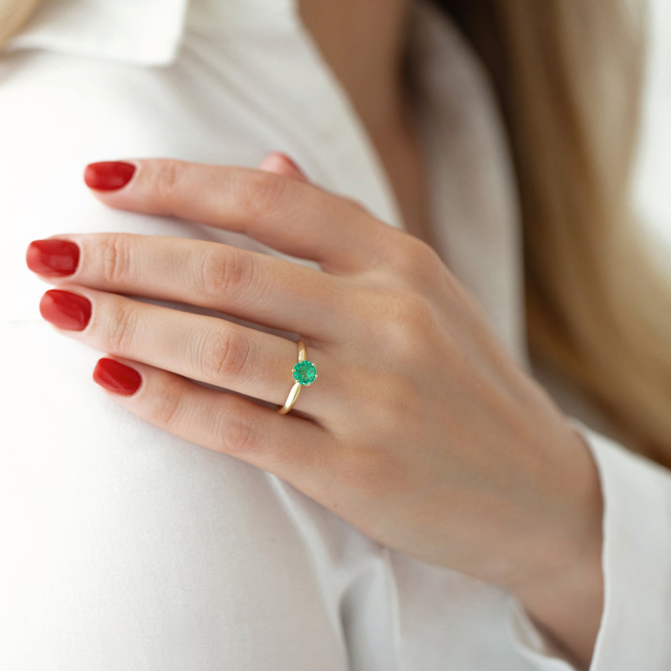 Ring with Emerald Eternal Joy