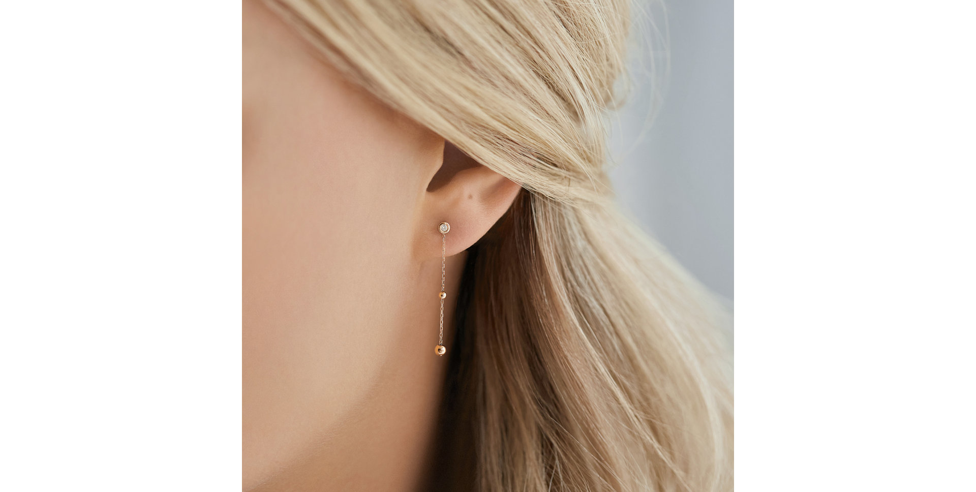 Diamond earrings Dots Waterfall