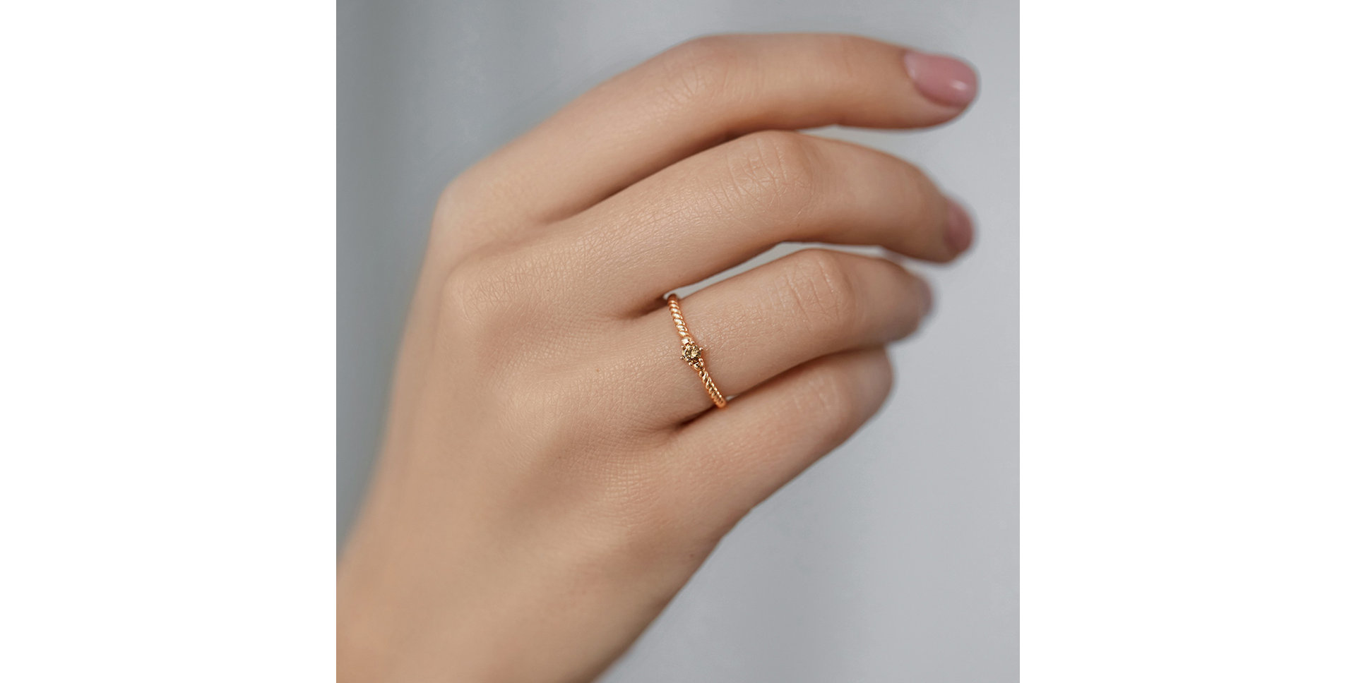 Ring with brown diamond Unique Joy