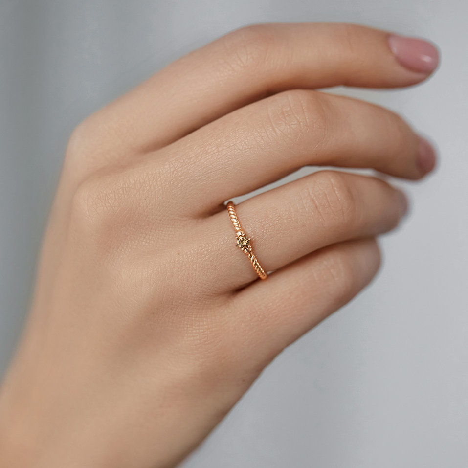 Ring with brown diamond Unique Joy