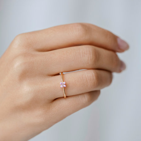 Diamond ring with Tanzanite Divine Bloom