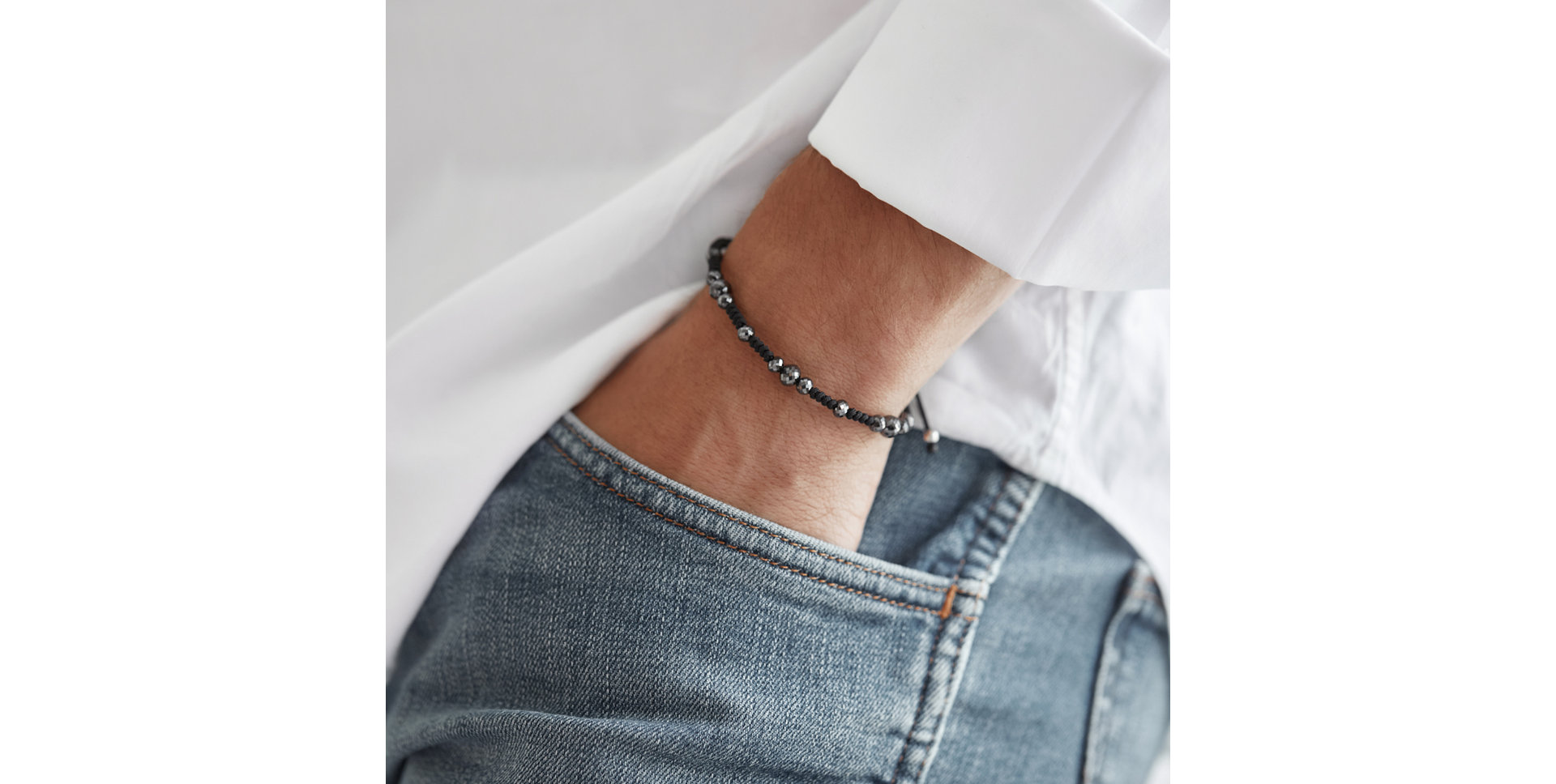 Bracelet with black diamonds Black Mirror