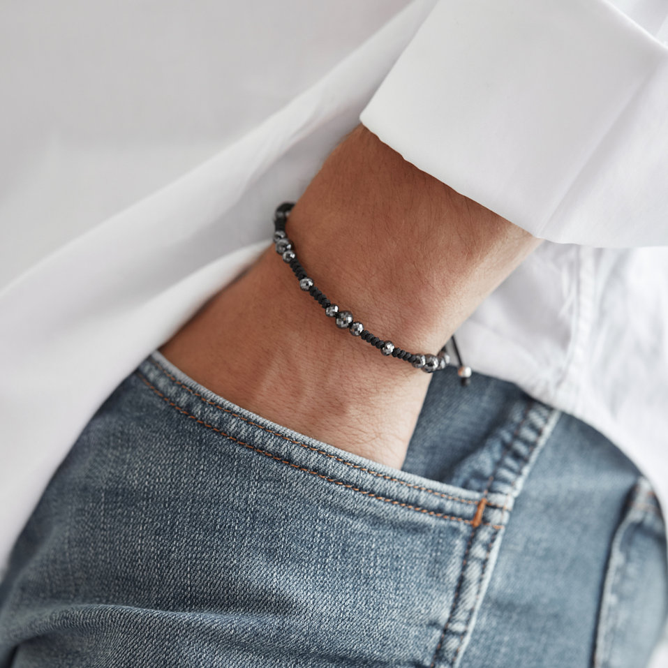 Bracelet with black diamonds Black Mirror