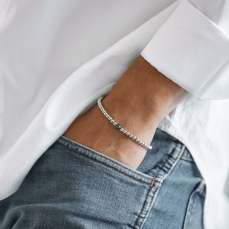 Bracelet with black diamonds Ball Lover