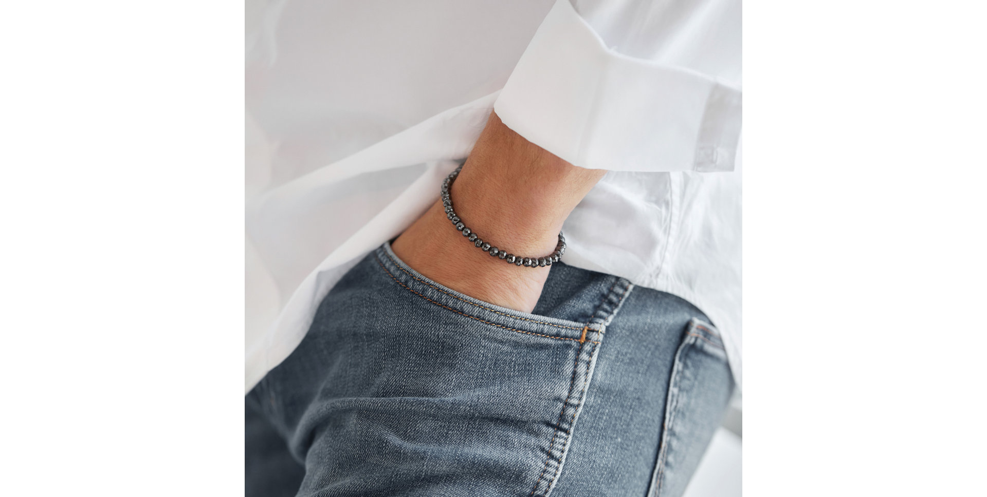 Bracelet with black diamonds Leandra