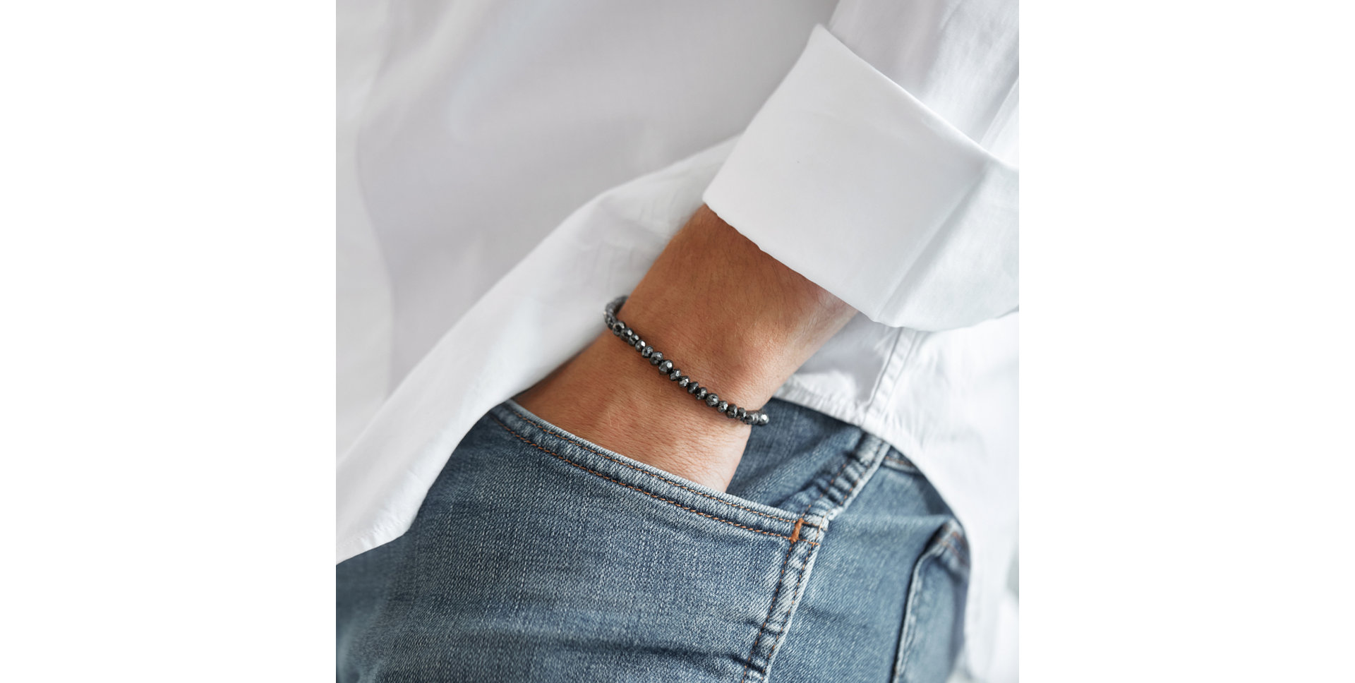 Bracelet with black diamonds Leandra