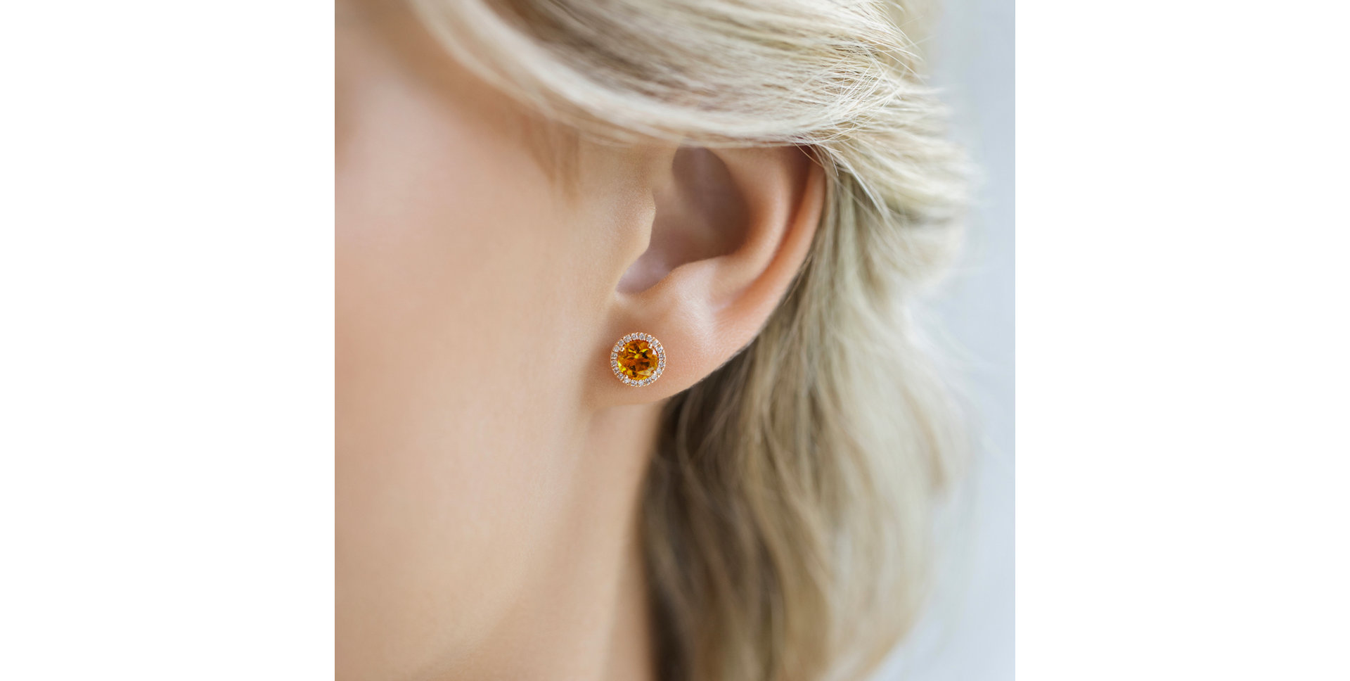 Diamond earrings with Topaz London Eternal Sunshine