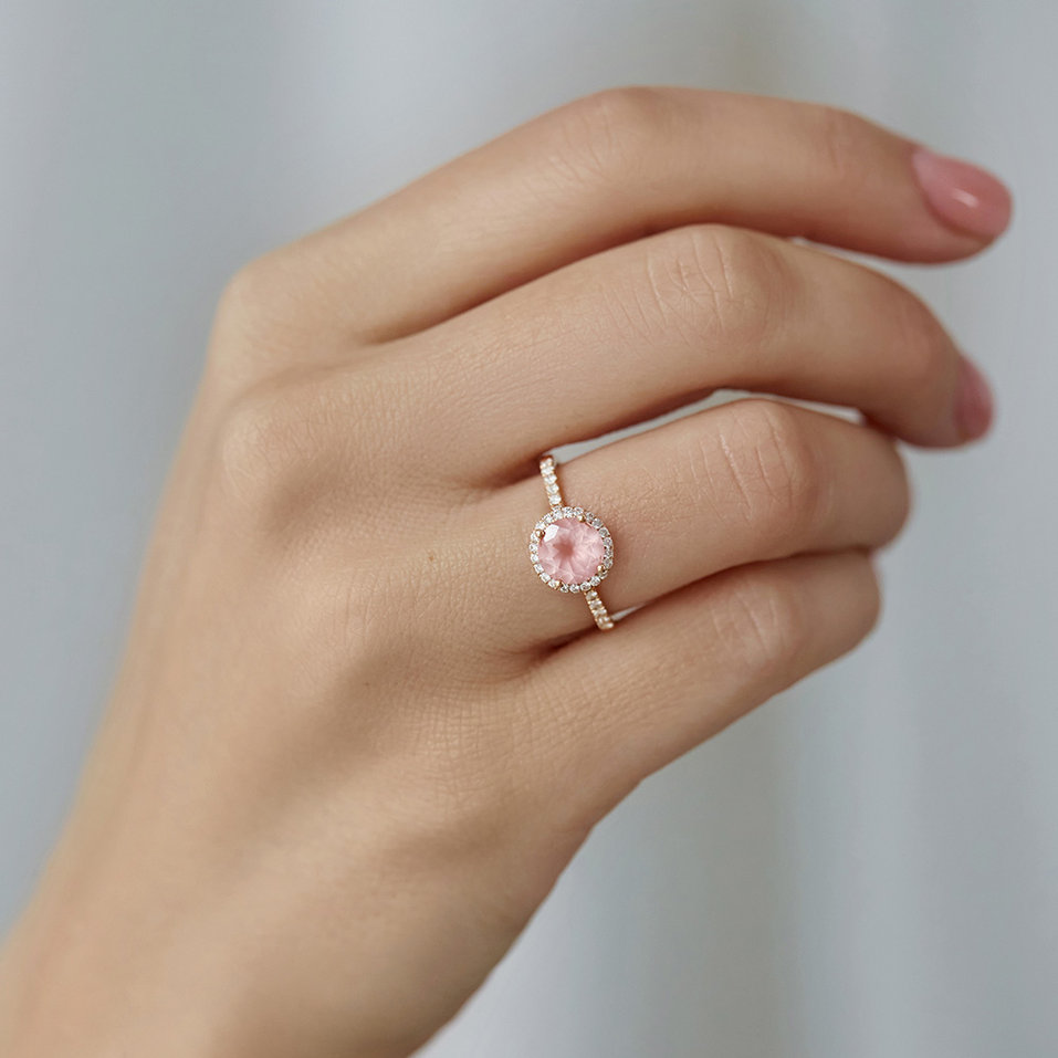 Diamond ring with Tourmalíne Noble Lagoon