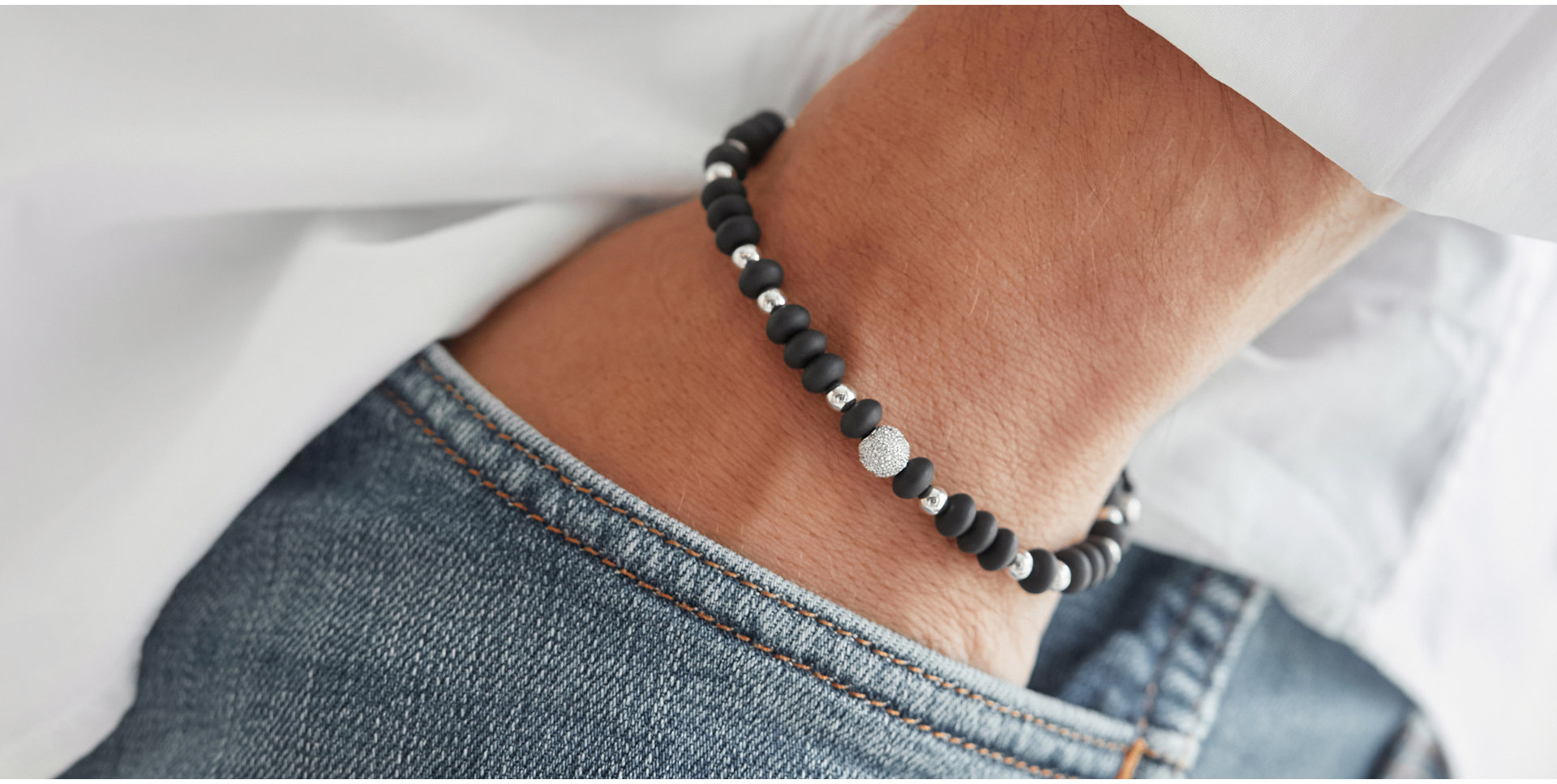 Diamond bracelet with Onyx Mirror Black